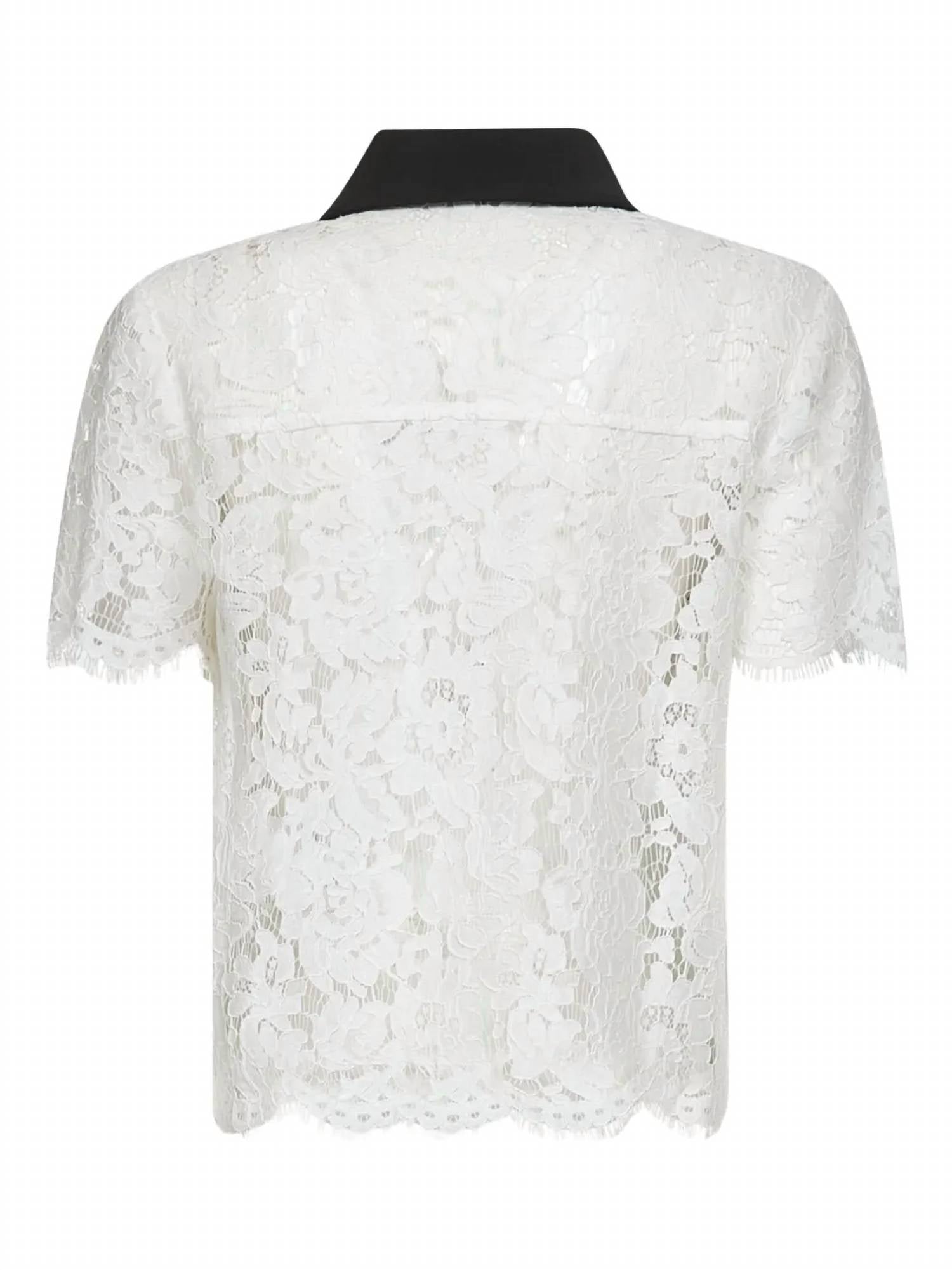 Self-Portrait - Floral Lace Collar Top
