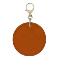 Christian Louboutin Women's Round Leather Logo Bag Charm Keychain in brown - women's item - detail view