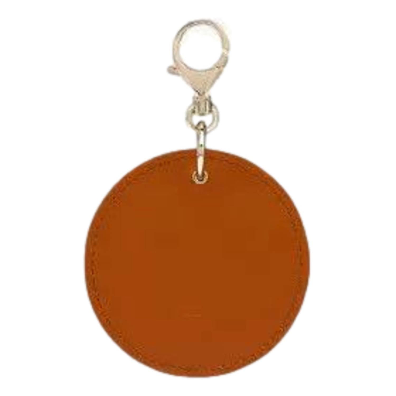 Christian Louboutin Women's Round Leather Logo Bag Charm Keychain in brown - women's item - detail view