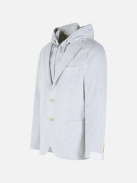 Eleventy - Men's Cotton Blend Sport Coat with Removable Hoodie Insert