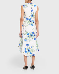 Stella Mccartney - Floral Hammered Shift Midi Dress
