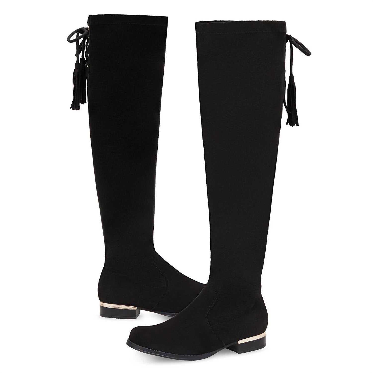 Andrea - Women's Over The Knee Low Heel Boots
