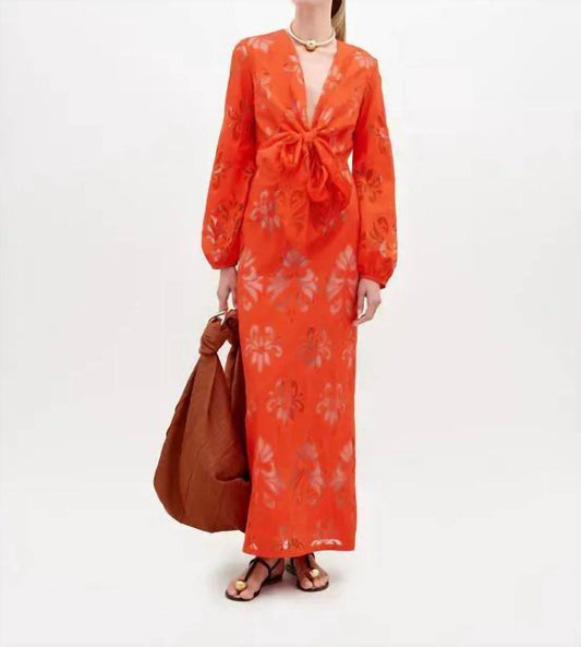 Silvia Tcherassi - Battia Floral Cotton Tie-waist Maxi Dress