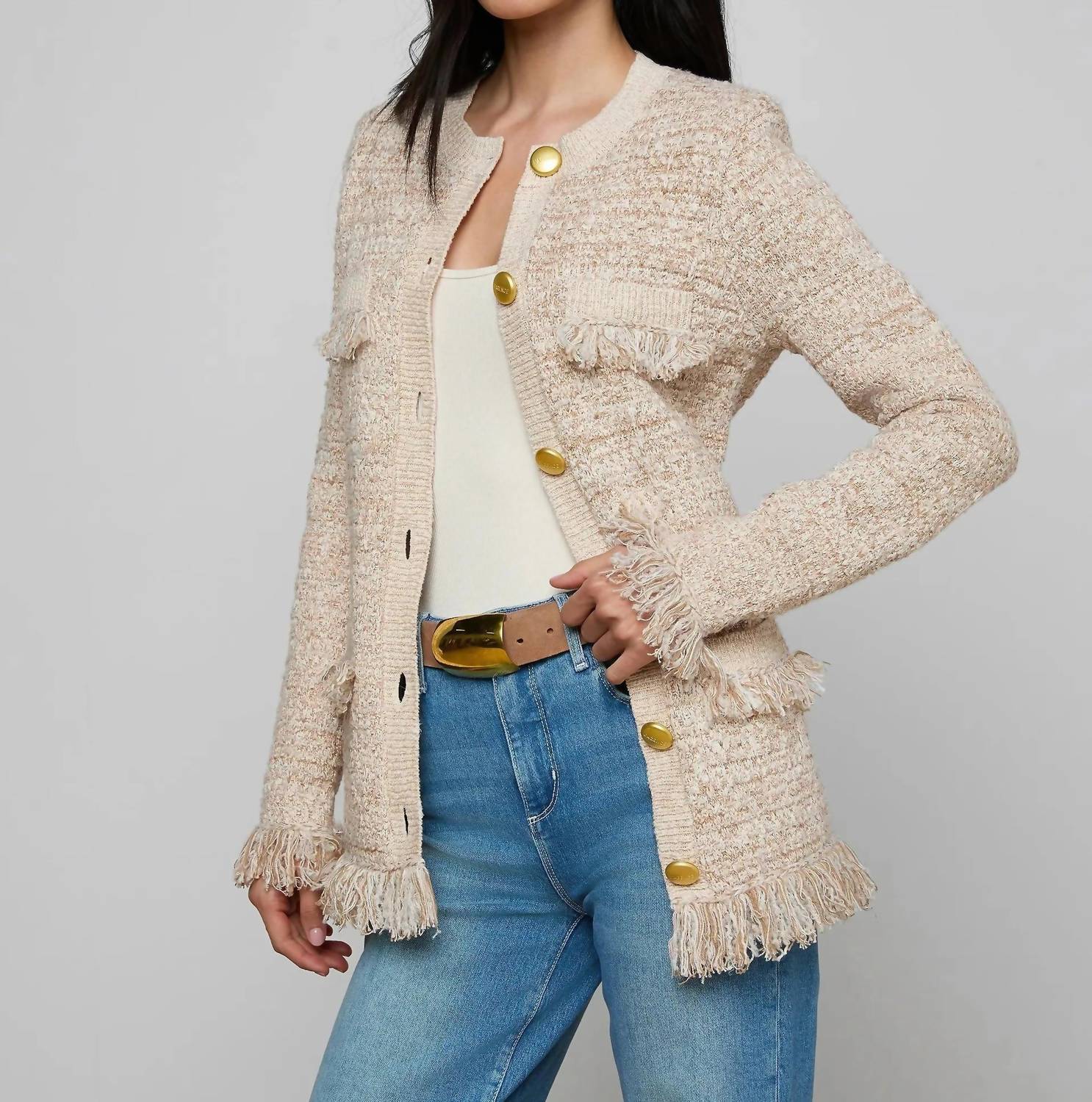 L'Agence - Kastoria Fringe Cardigan