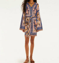 Farm Rio - Sea Garden Scarf Knit Dress