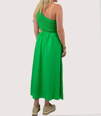 Davi & Dani - Cutout One Shoulder Maxi Dress