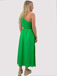 Davi & Dani - Cutout One Shoulder Maxi Dress