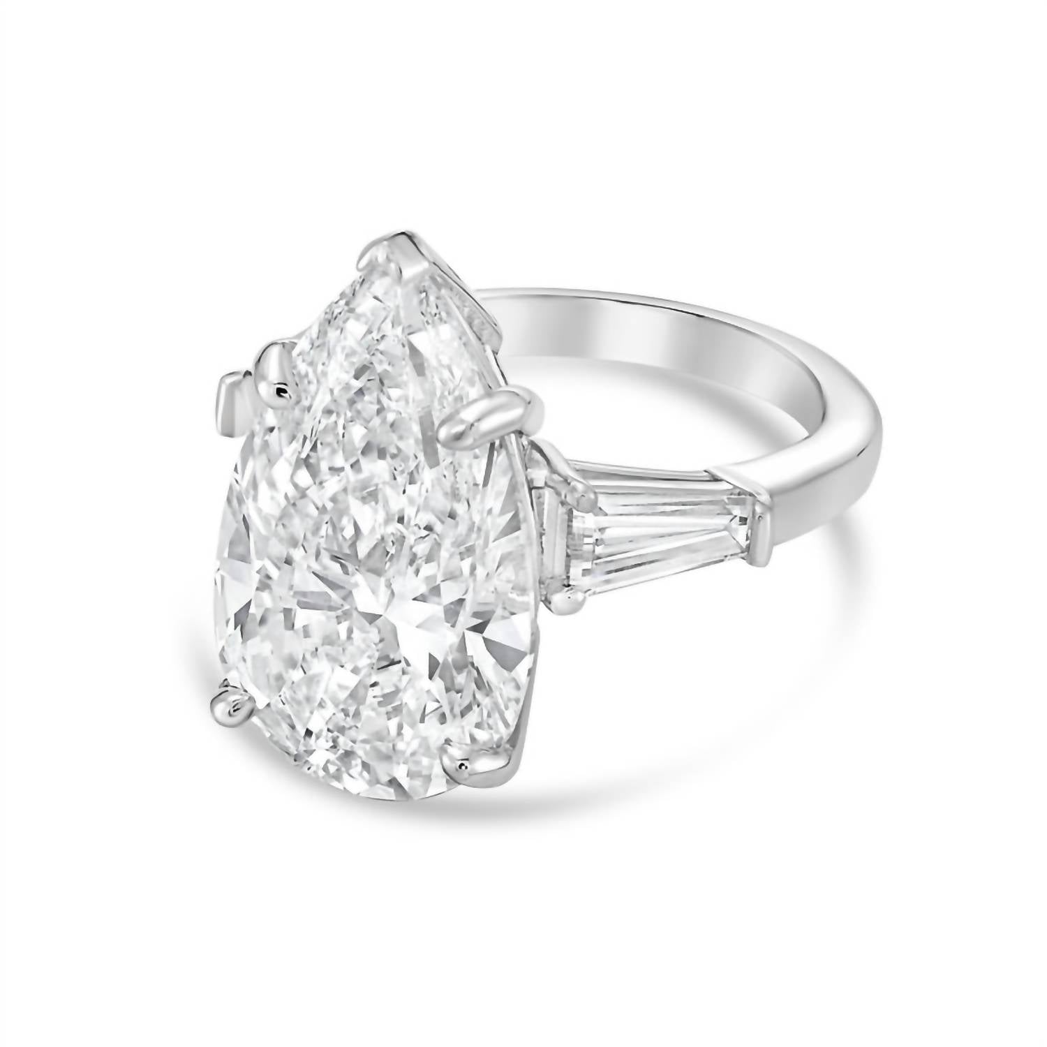 Diana M Jewels - Women's Pear & Baguette Lab-Grown Diamond Ring (4.00 Ct) - Signature Plus