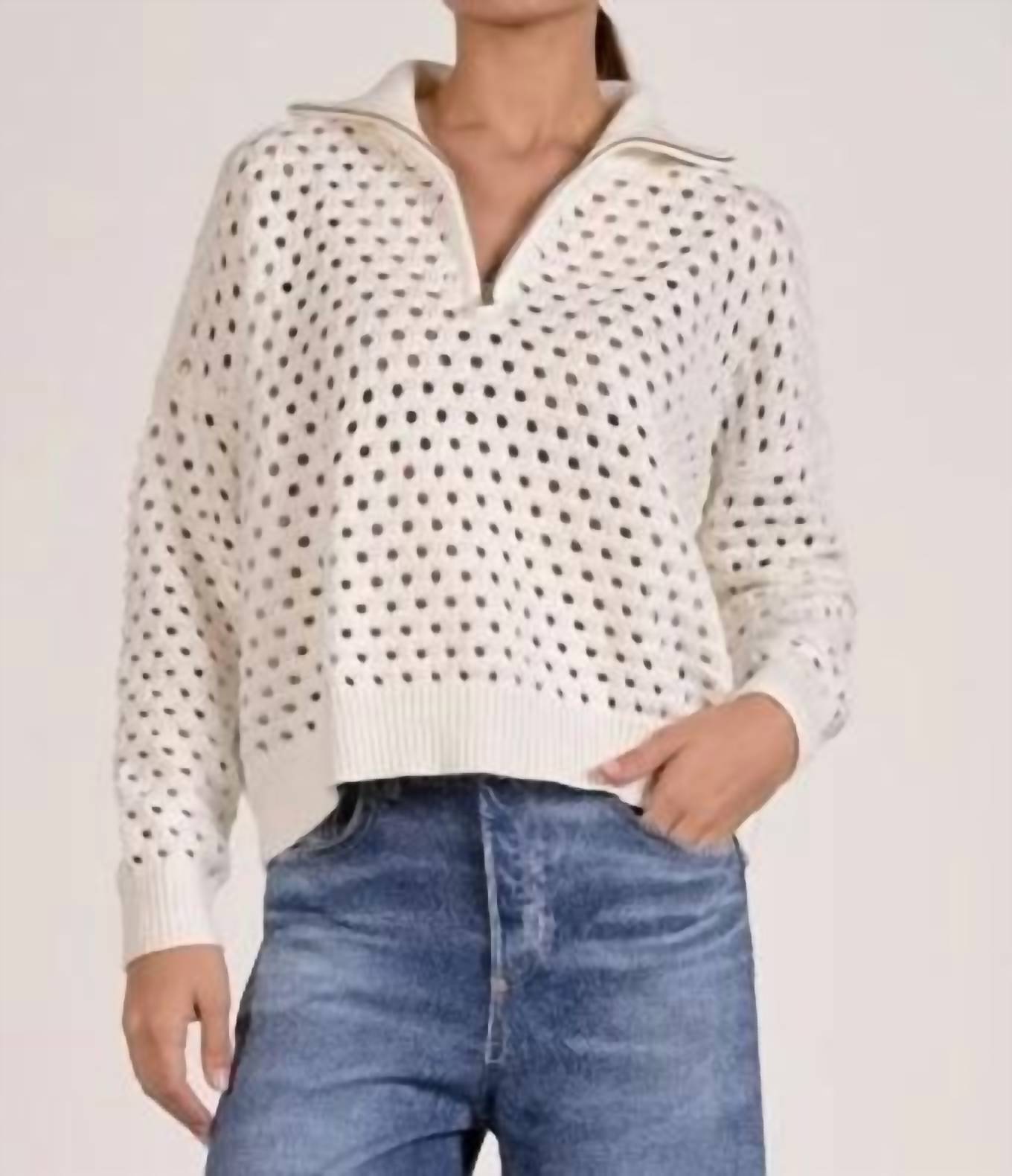 Elan - Hope And Stay Quarter-zip Sweater