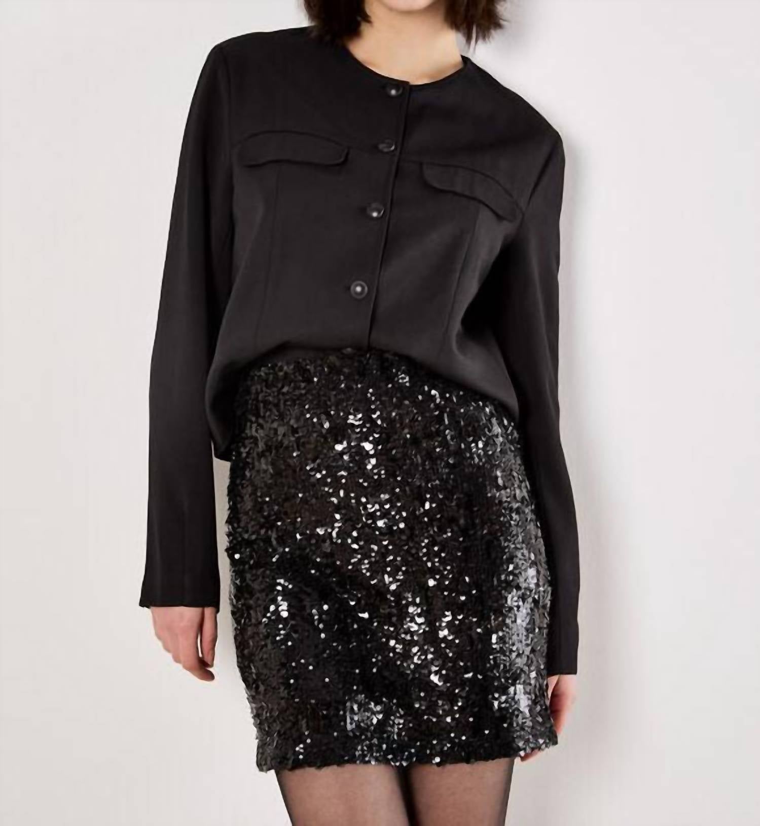 Apricot - Multi Sequin Bodycon Mini Skirt