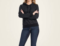 ARIAT Women's Animal Instincts Crew Sweatshirt in black - women's top