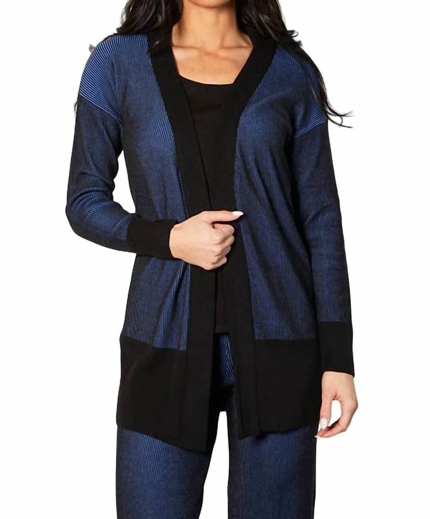 Angel Apparel - Two Tone Ribbed Cardigan