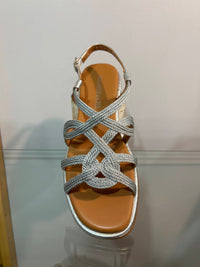 Regarde Le Ciel - Women's Elma Metallic Leather Sandal