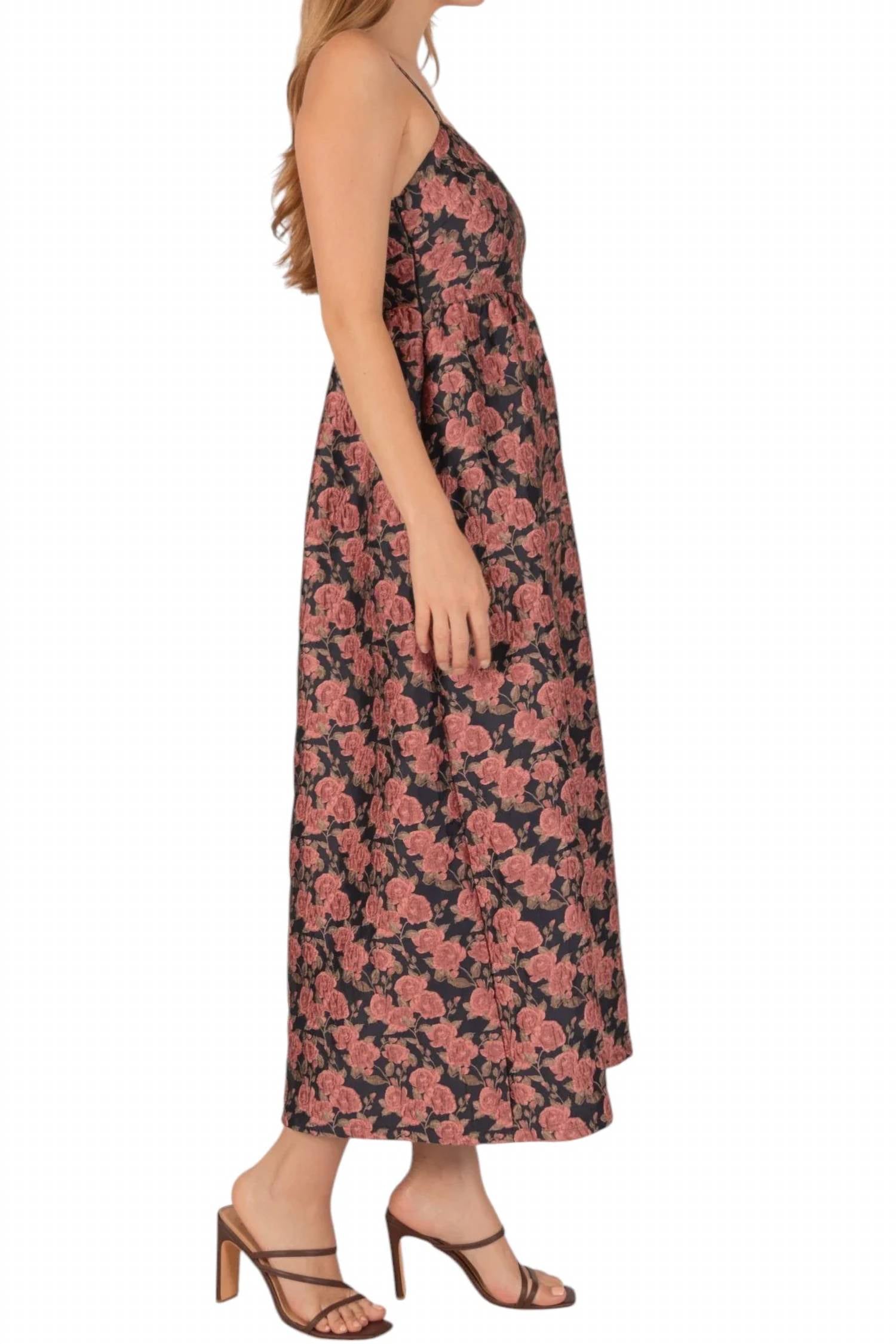 Before You - Floral Jacquard Maxi Dress