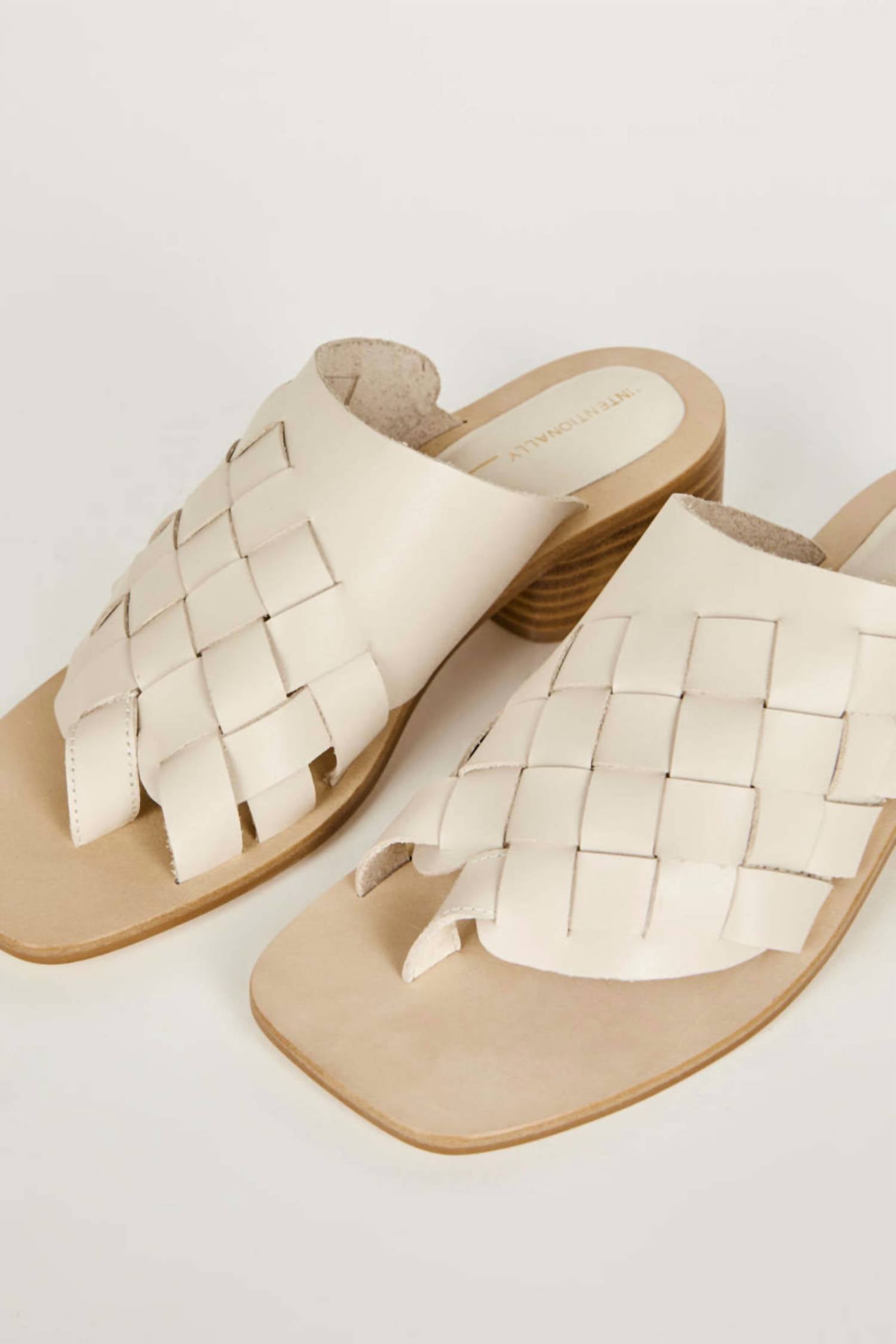 Intentionally Blank - Women's Kelly Leather Woven Sandal