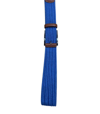 Torino Leather Men's Italian Mini Woven Stretch Belt in blue - men's accessory