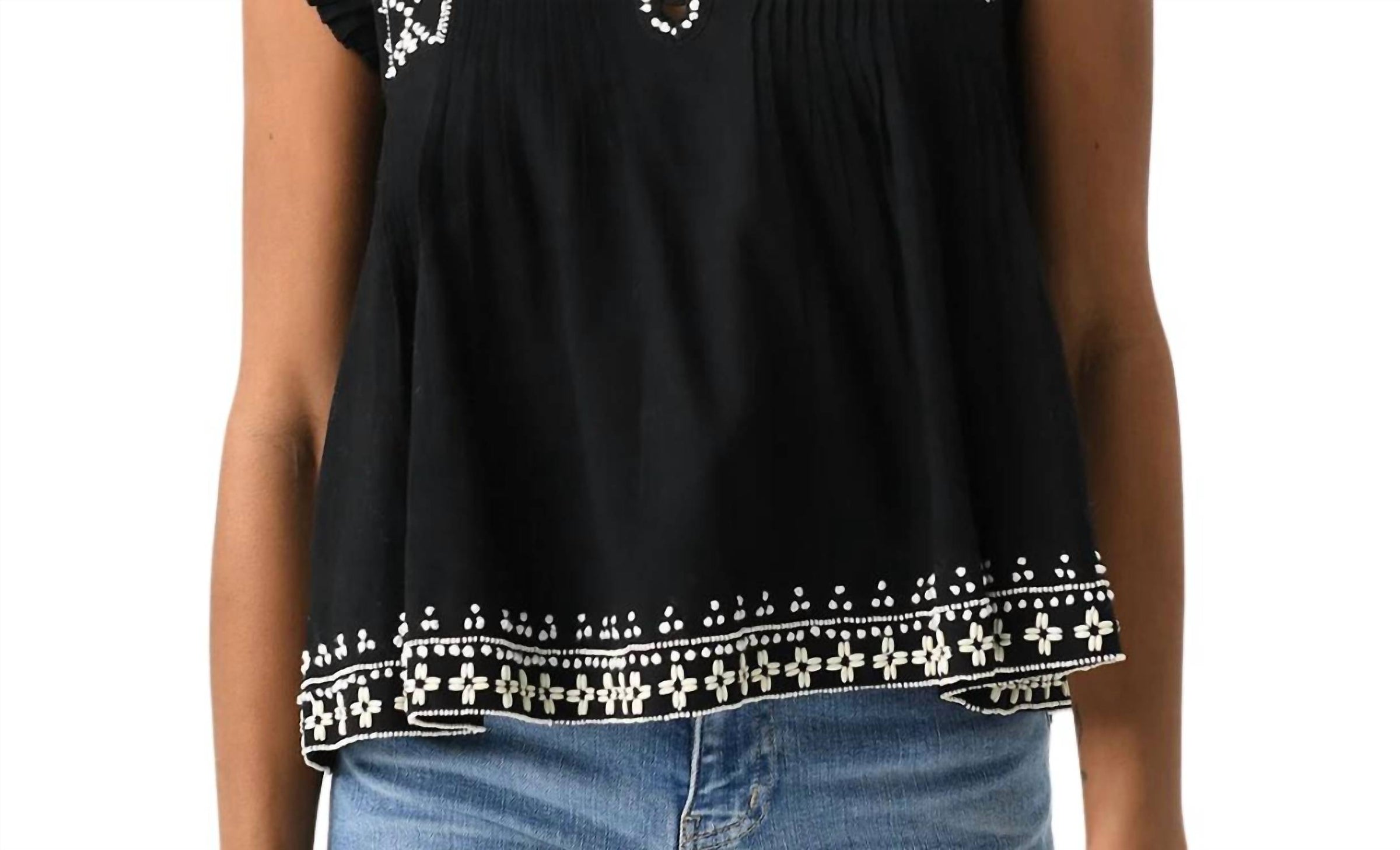 Sea - Mille Flutter Sleeve Top