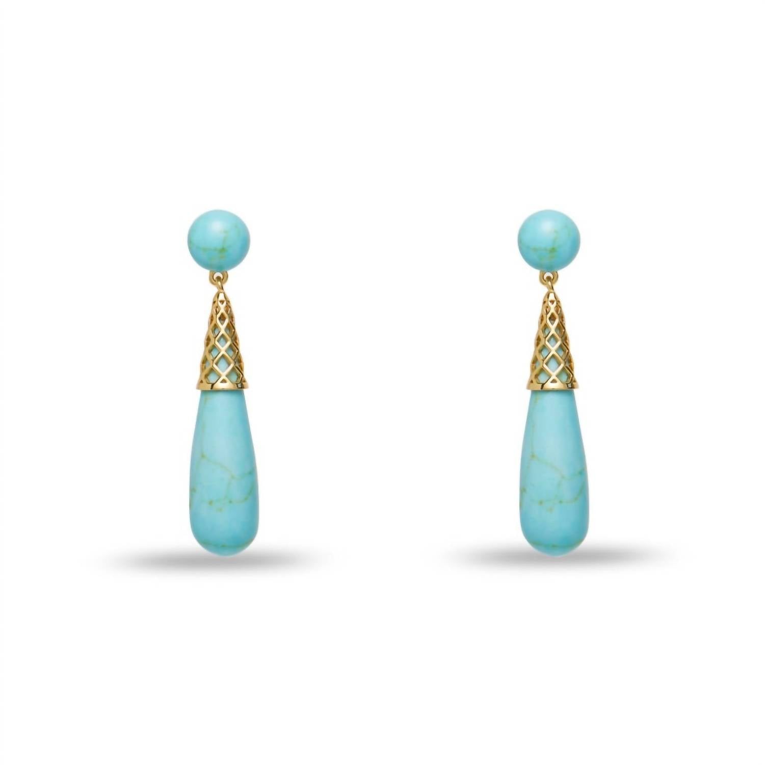 Lele Sadoughi - Women's Sky Gold Cage Drop Earrings