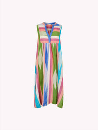 Apricot - Jacquard Cotton Stripe Mid Dress