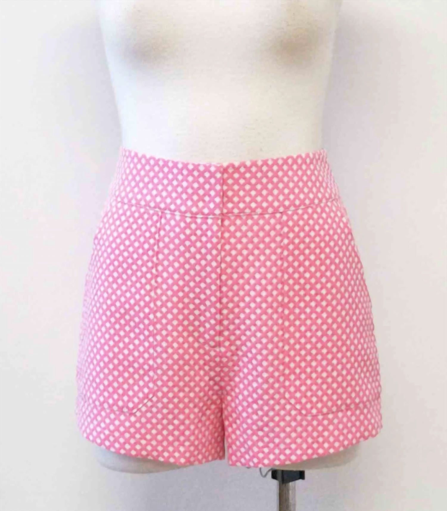 TCEC Women's Diamond Shorts in pink - women's shorts - detail view