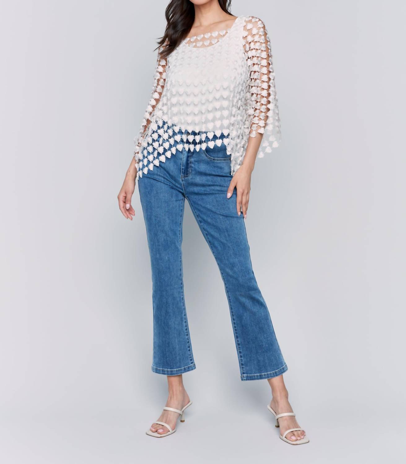 Charlie B - Textured Crochet Heart Top