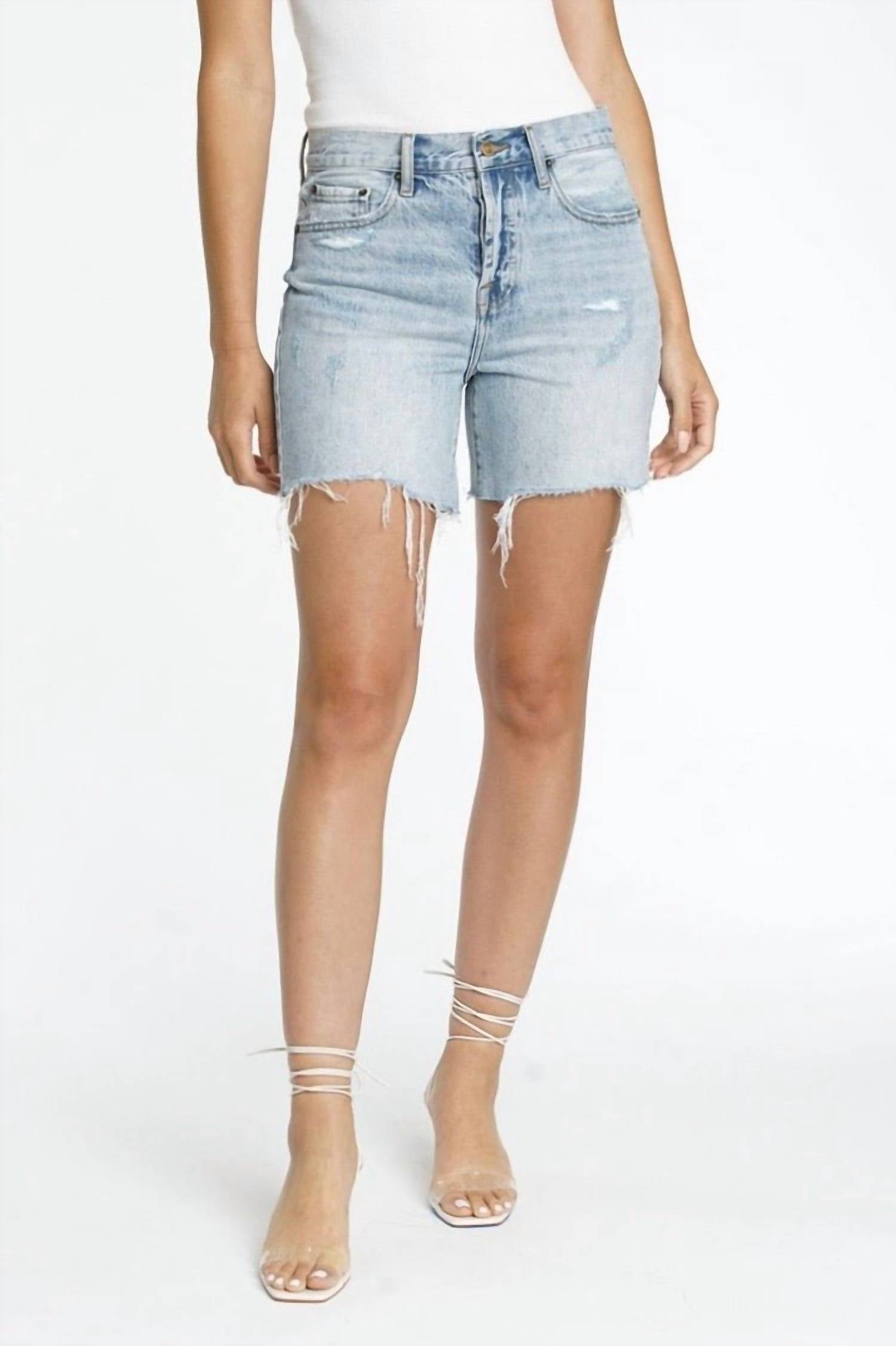 Devin High Rise Mom Cut Off Shorts