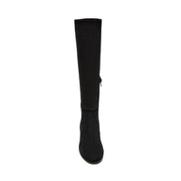 SILENT D Women's Stretch Microsuede Knee High Boot in black - women's shoe - detail view