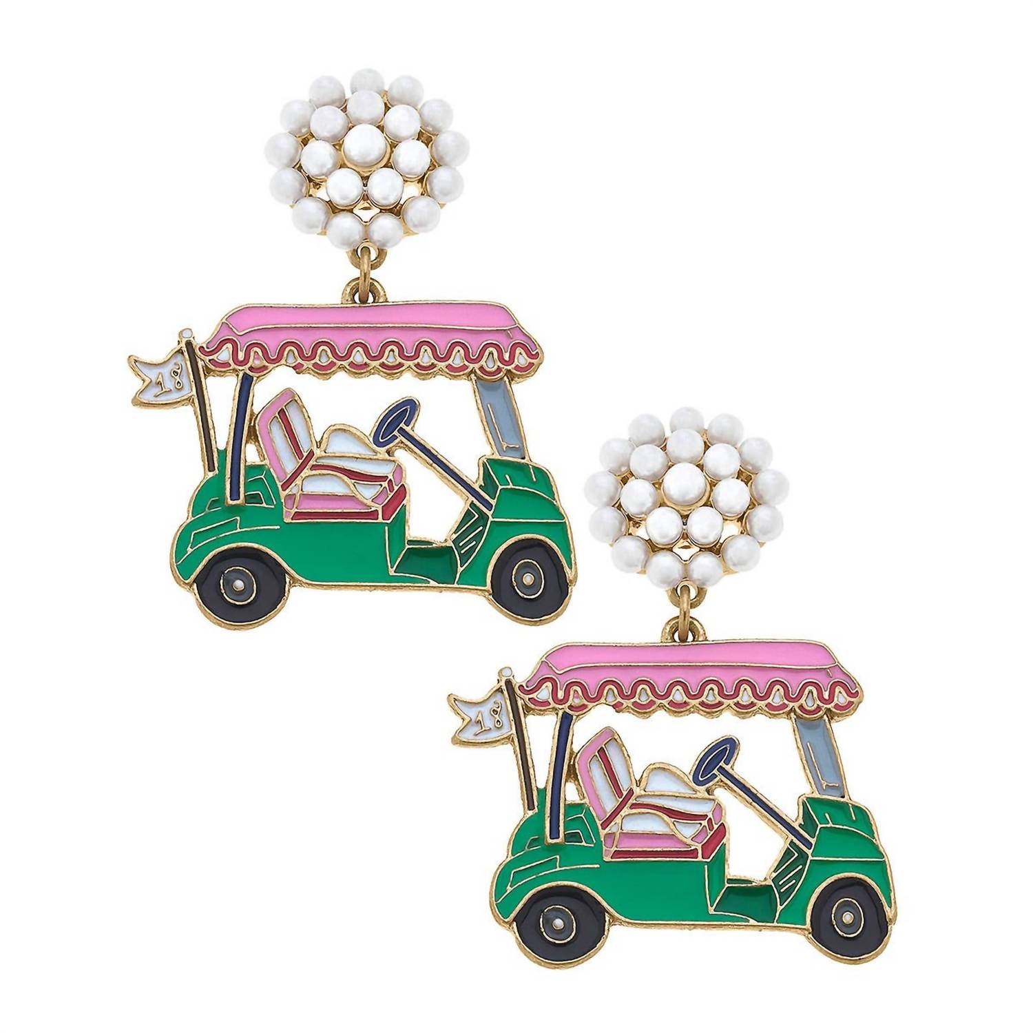 Canvas Style - Women's 19th Hole Golf Cart Earrings