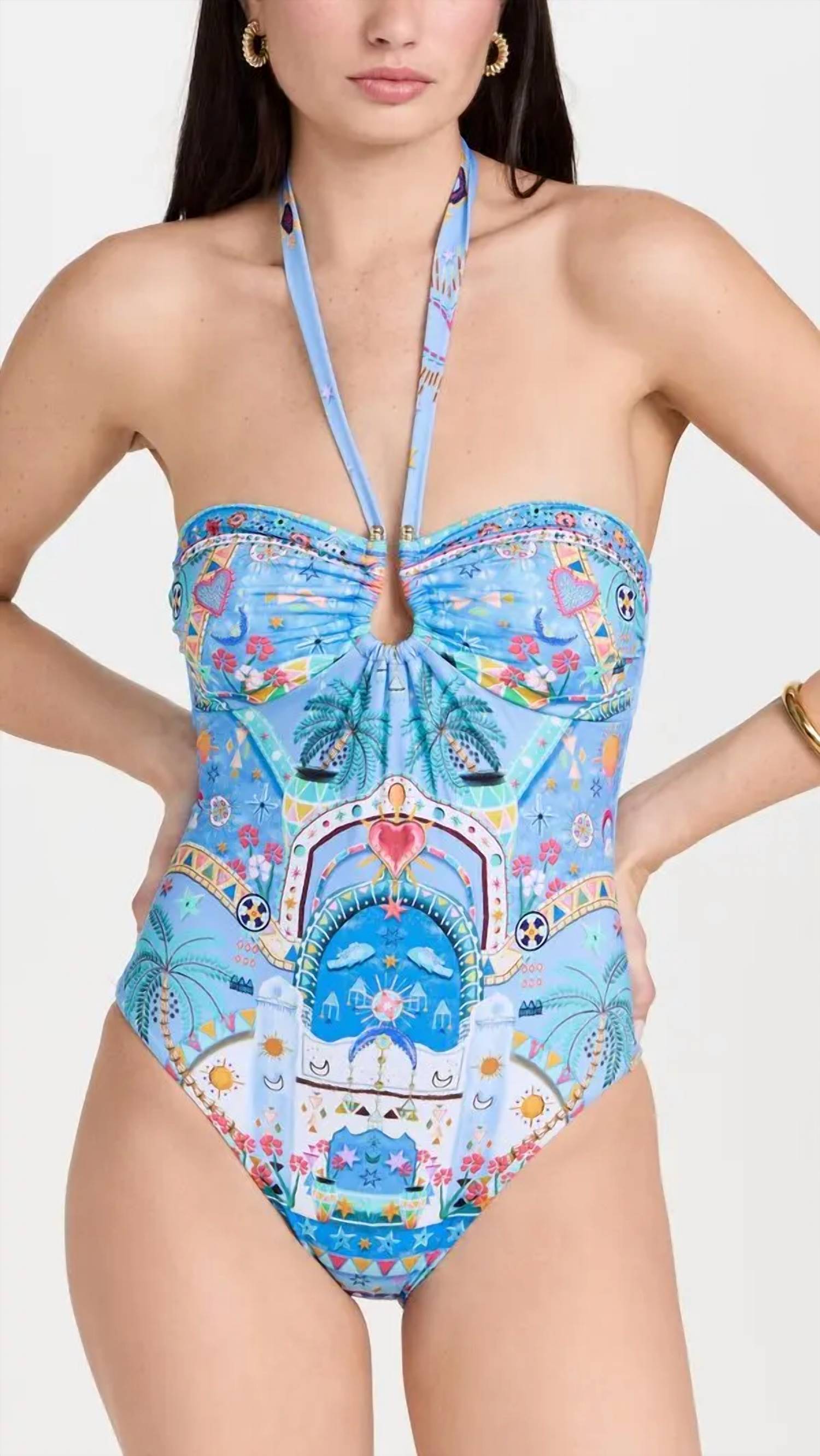 Camilla - Bandeau One Piece With Ring Trim