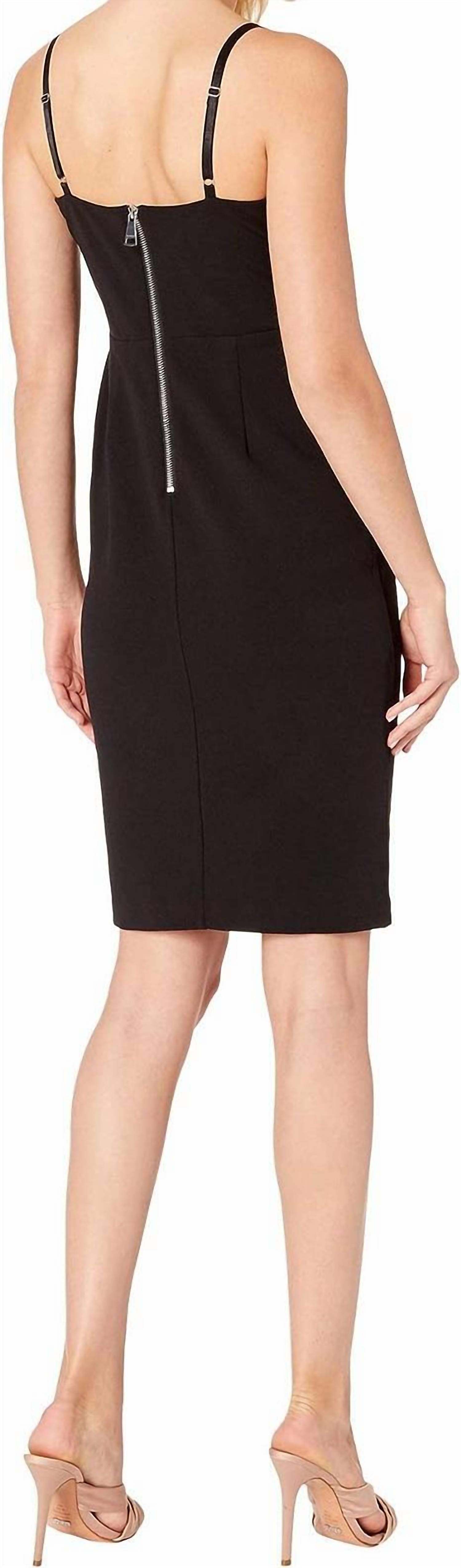 Illusions Cut Out Lace Up Sheath Dress
