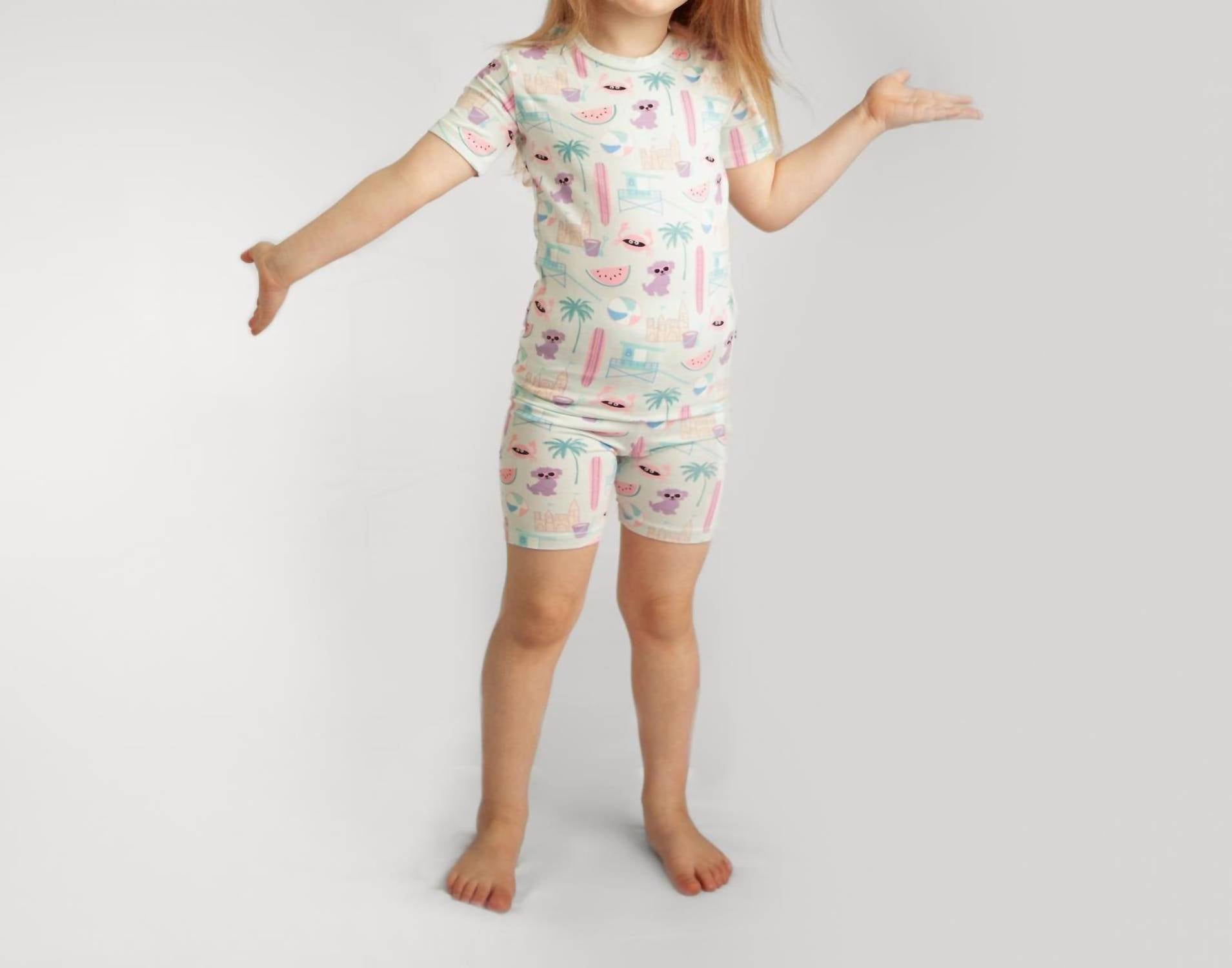 Kickee - Kids' Short Sleeve Pajama Set With Shorts