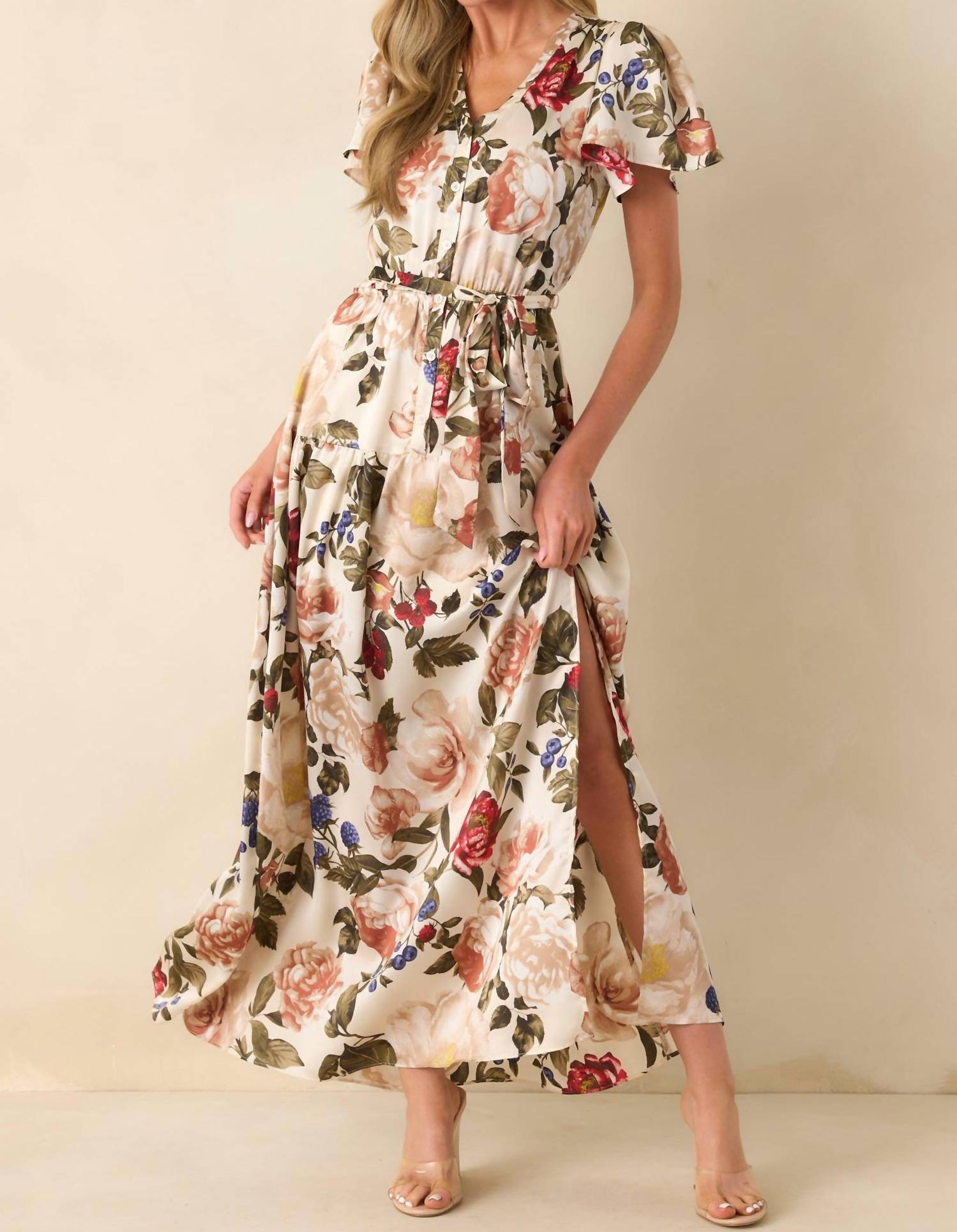 Skies Are Blue - Floral Dress