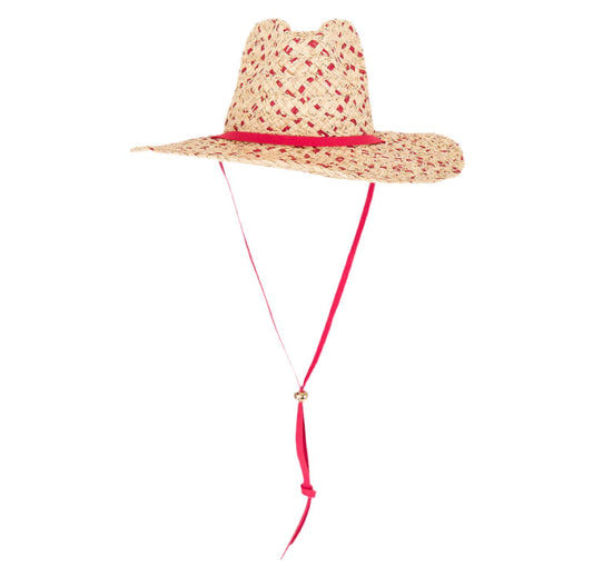 Lele Sadoughi - Scarlet Tina Two-tone Straw Hat