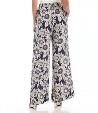 Karen Kane - Sabel Sunflower Print Wide Leg Pant