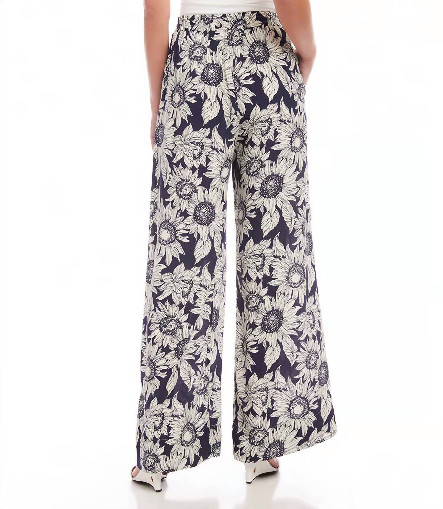 Karen Kane - Sabel Sunflower Print Wide Leg Pant