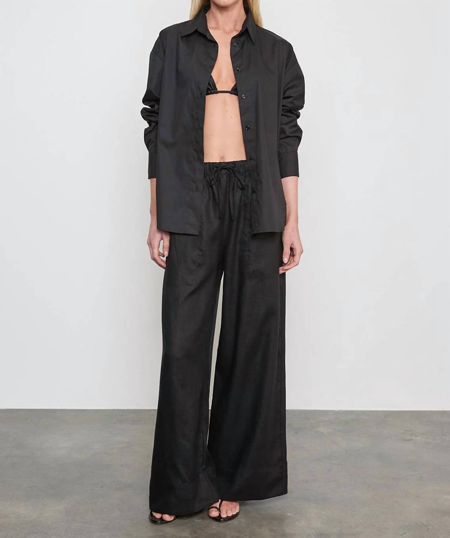 Enza Costa - LINEN CROPPED SUMMER PANT