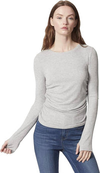Frayed - Ruched Thumbhole Top