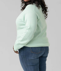 Vince - Rib Trim V-neck Sweater - Plus Size