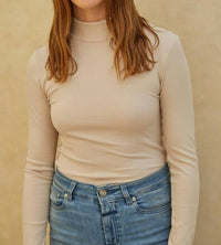 By Together Every Layer Top in taupe - women's long sleeve top