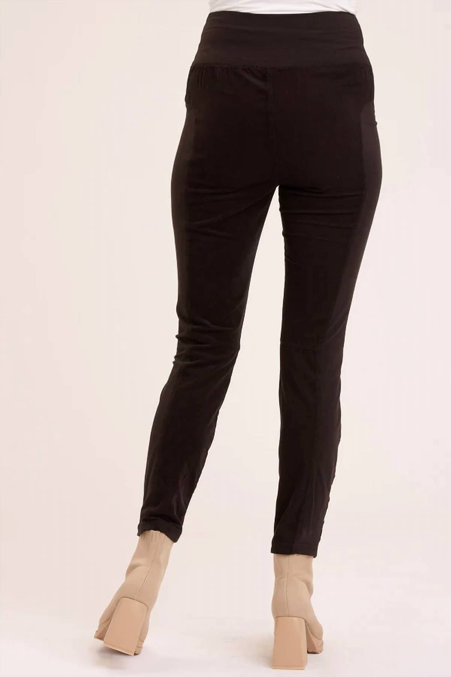 XCVI Cord Penny Legging in black - women's pants - alternate view