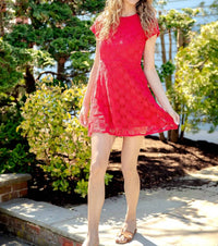 Sail To Sable - Eyelet Zip Back Mini Dress