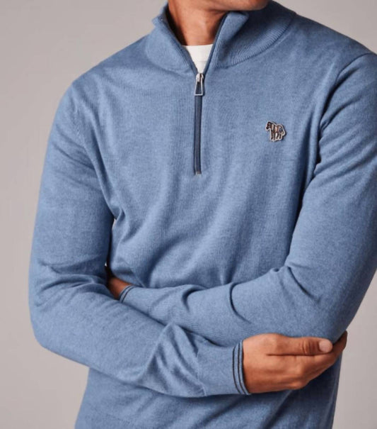Paul Smith - Cotton-blend Zebra Logo Half Zip Sweater