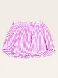 Meet Me In Santorini - Women's Stripe Two Piece Set