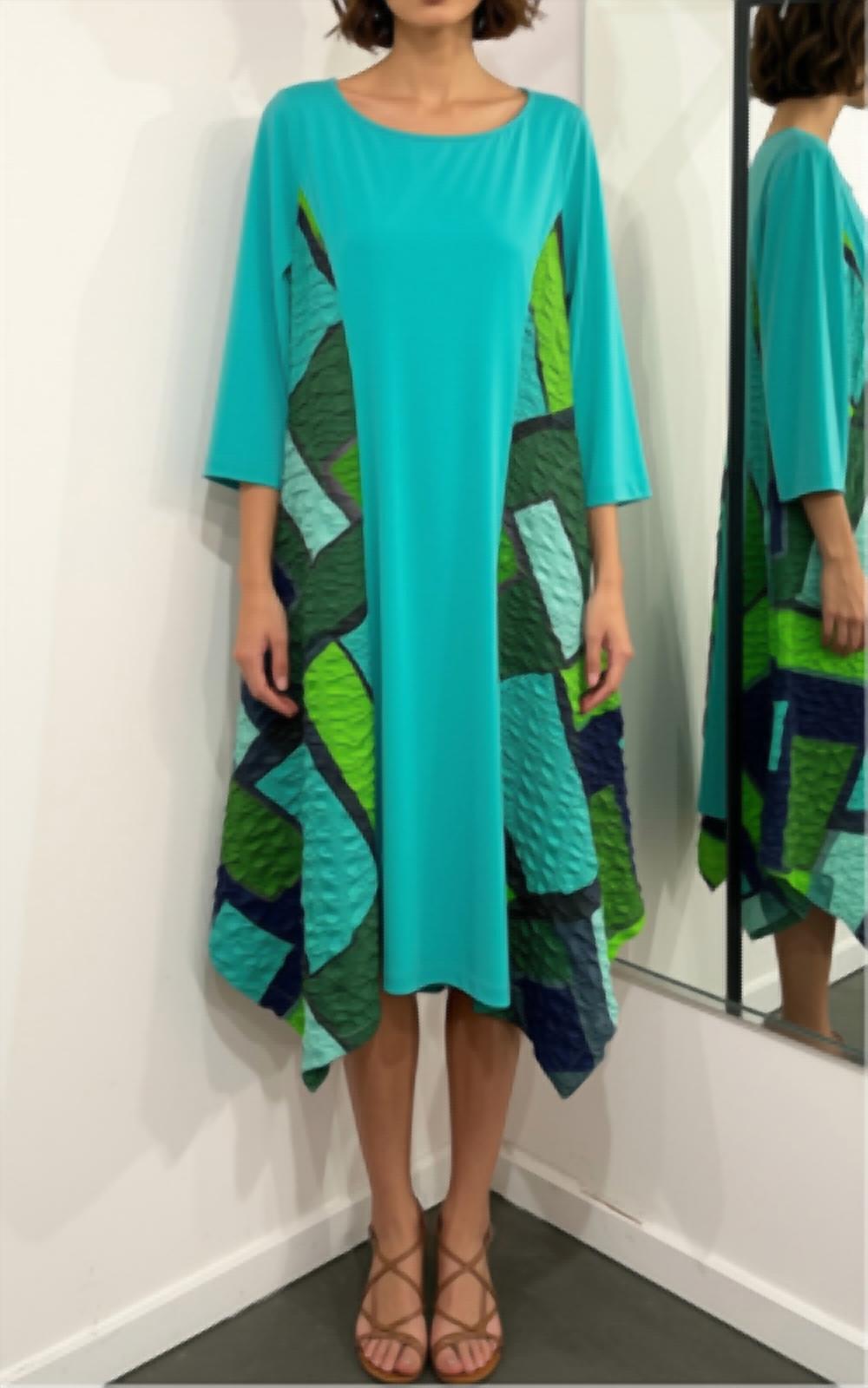 Ic Collection - Colorblock Midi Dress