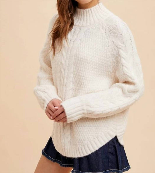 In-Loom - Alestara Cable Knit Highneck Sweater