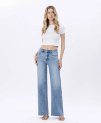 Flying Monkey - High Rise Raw Hem Jeans