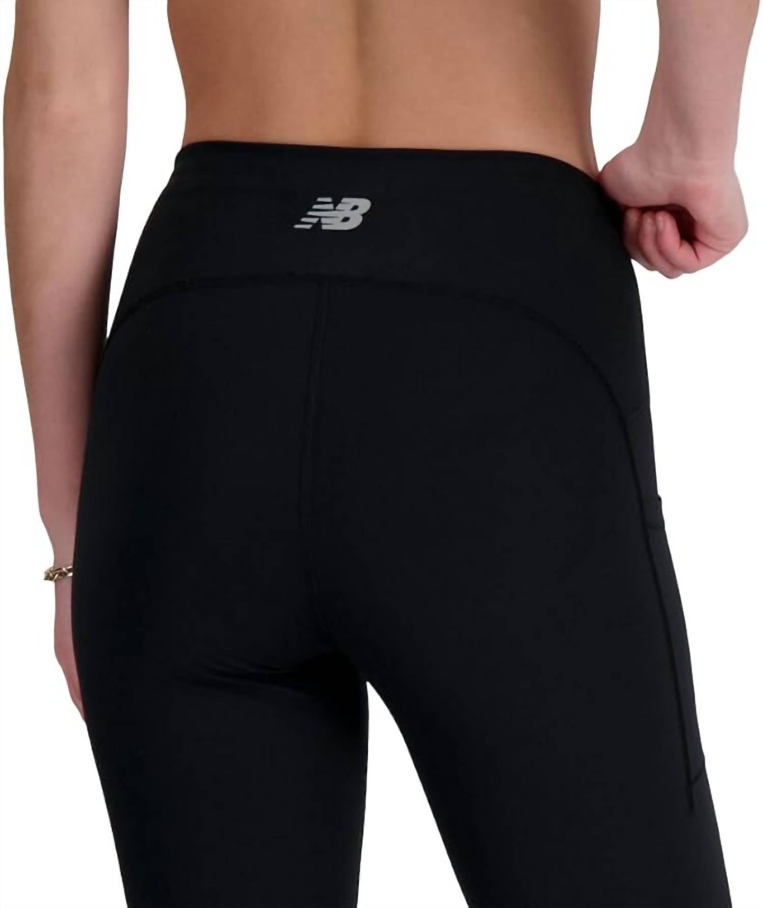 New Balance Sleek Pocket High Rise Legging 27 in black - women's pants - view 4