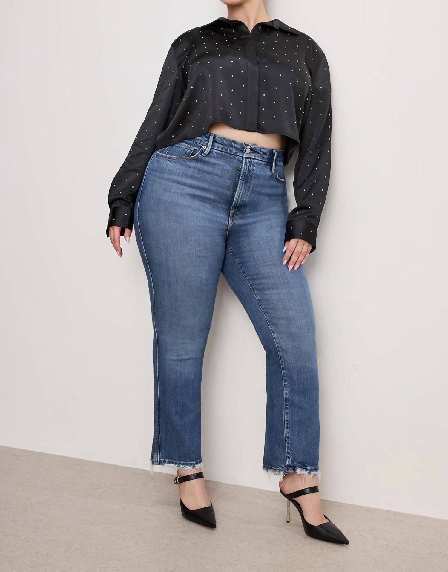Good American - Curve High Rise Straight Jeans