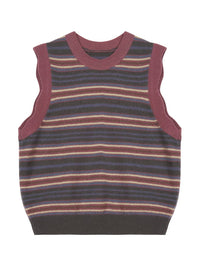 Kids Striped Knitted Vest