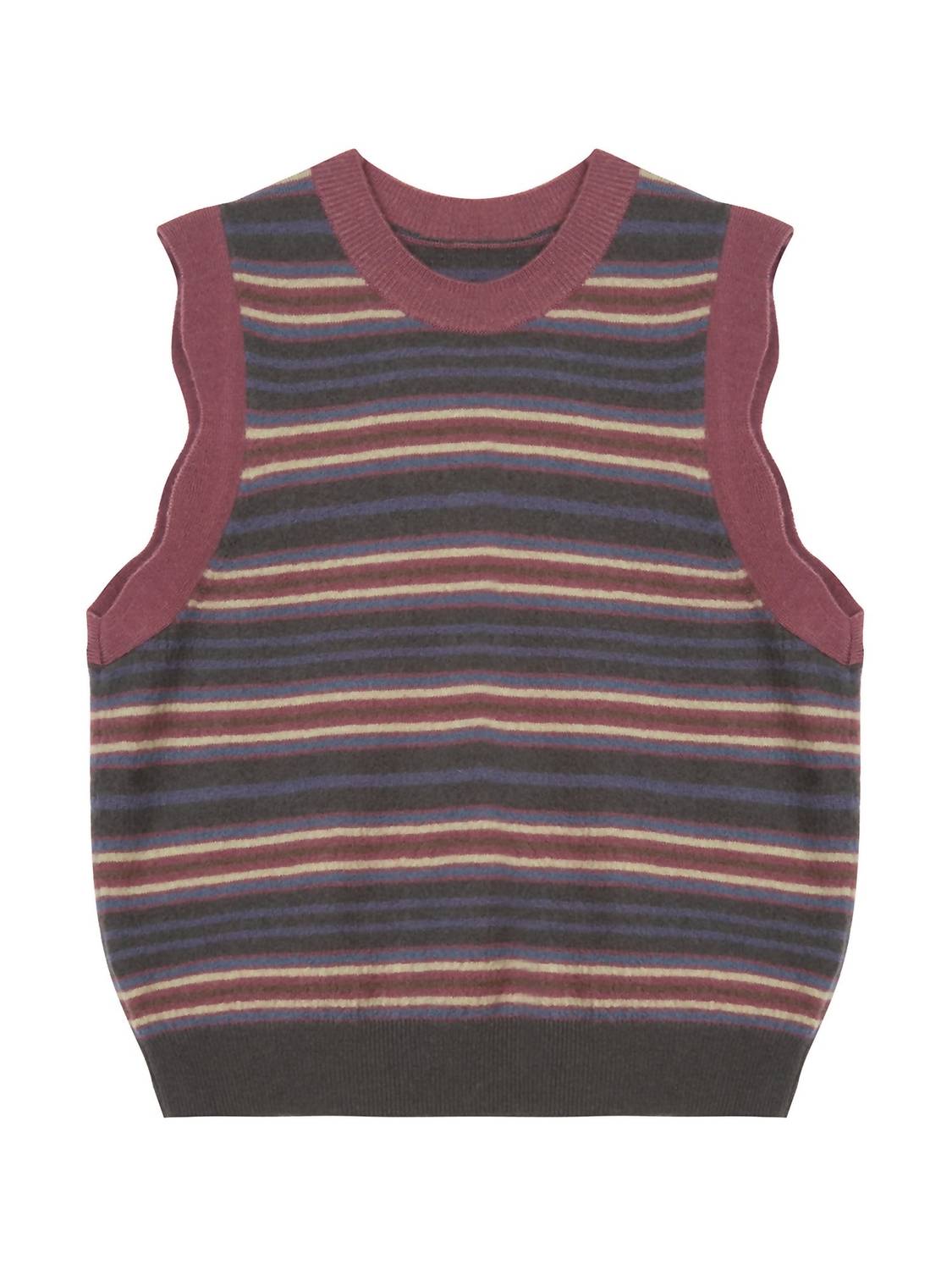 Kids Striped Knitted Vest